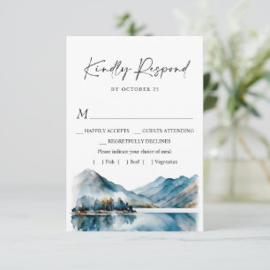 Elegante Hochzeiten im Wald RSVP Karte