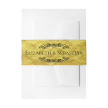 Elegante Hochzeiten Imitate Goldene Foil Scrollwor