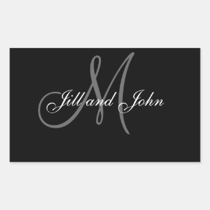 Elegante Hochzeiten Personalisiert Wine Labels Rechteckiger Aufkleber