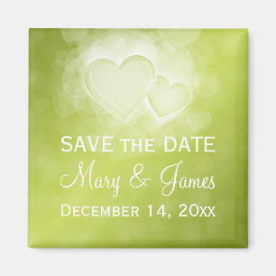 Elegante Hochzeiten Save the Date Moderne Herzen G Magnet