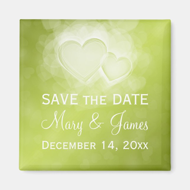 Elegante Hochzeiten Save the Date Moderne Herzen G Magnet (Vorne)