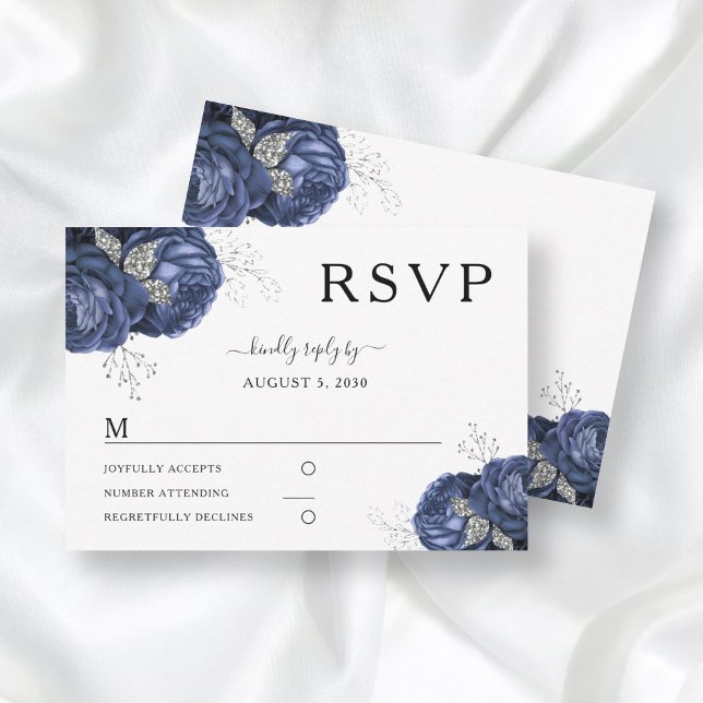 Elegante Hochzeiten von Blaufass RSVP Karte (Von Creator hochgeladen)