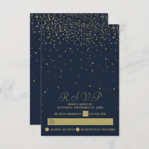 Elegante Hochzeiten von Marinestreitkräften und Go RSVP Karte