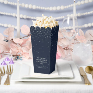 Elegante Hochzeiten von Navy & Silver Falling Star Geschenkschachtel