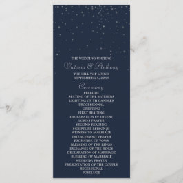 Elegante Hochzeiten von Navy & Silver Falling Star Programm