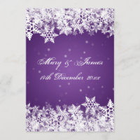 Elegante Hochzeiten Winterschneeflocken Lila