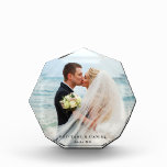 Elegante Hochzeits-Braut und Bräutigam achteckig Fotoblock<br><div class="desc">Eleganter Hochzeits-Braut-und Bräutigam-Foto-Block</div>