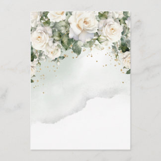 Elegante Hochzeits-Detailskarte Rose Begleitkarte