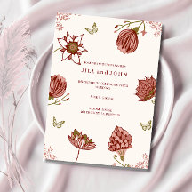 Elegante Hochzeits-Einladung Blush Pink Floral 