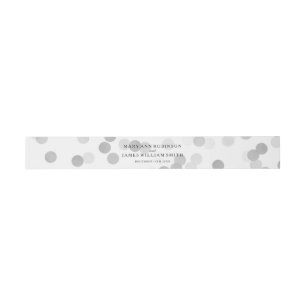 Elegante Hochzeits-Imitat-silberne Einladungsbanderole