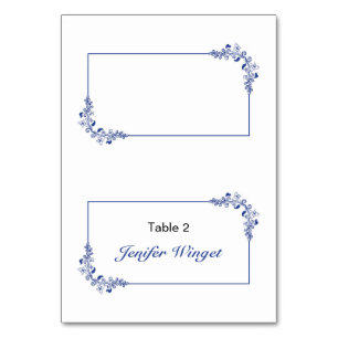 Elegante Hochzeits-Platzkarte Tischnummer