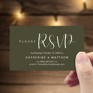 Elegante "Hochzeits-RSVP"-Erinnerungsdetails Begleitkarte