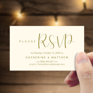 Elegante "Hochzeits-RSVP" Erinnerungsdetails Begleitkarte