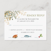 Elegante Hochzeits-RSVP-Karte