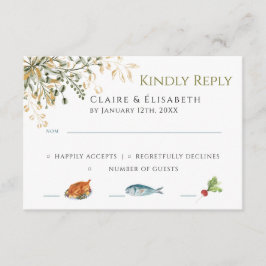 Elegante Hochzeits-RSVP-Karte Begleitkarte