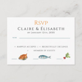 Elegante Hochzeits-RSVP-Karte Begleitkarte