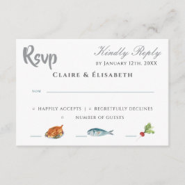 Elegante Hochzeits-RSVP-Karte Begleitkarte
