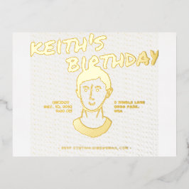 Elegante Hochzeits-RSVP-Karte – Minimalistisches D Folie Einladungspostkarte