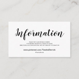 Elegante Hochzeits-Website führt Begleitkarte