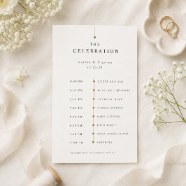 Elegante Hochzeits-Zeitplan-Karte Begleitkarte