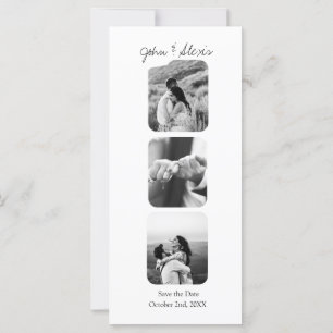 Elegante Hochzeitsankündigung Save the Date Fotos