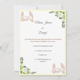 Elegante Hochzeitsanzeige Einladung