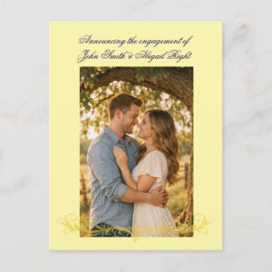 Elegante Hochzeitsanzeige Postkarte
