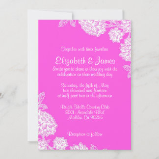Elegante Hochzeitsaufenthalte in Rosa Einladung