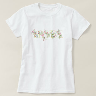 elegante Hochzeitsblumen Frühling BRAUT Brautparty T-Shirt