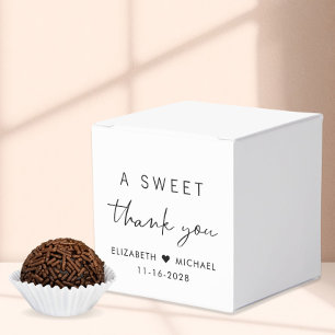 Elegante Hochzeitsdanksagung A Sweet Thank You Geschenkschachtel