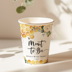 Elegante Hochzeitsdusche für Bienen Pappbecher