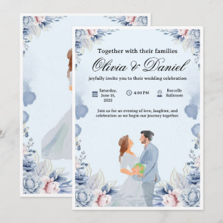 Elegante Hochzeitseinladung – Anpassbar & Modern Einladung