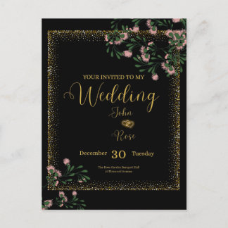 Elegante Hochzeitseinladung Einladungspostkarte