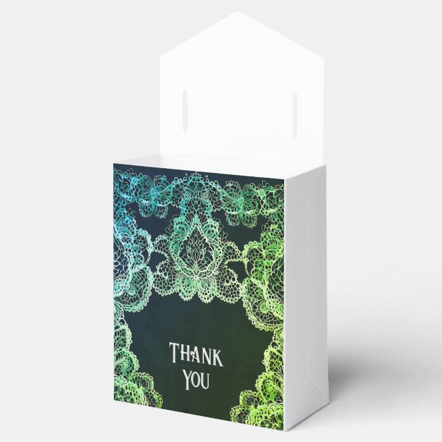 Elegante Hochzeitseinladung Geschenkschachtel (Geöffnet)