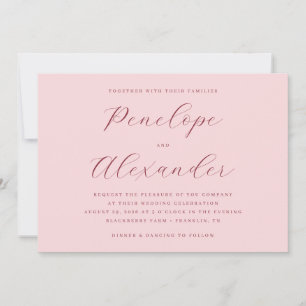 Elegante Hochzeitseinladung im minimalistischen St Einladung