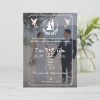 Elegante Hochzeitseinladung mit neuem Design Einladung