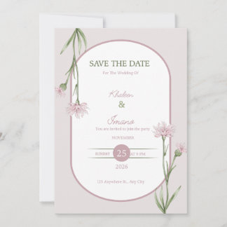 Elegante Hochzeitseinladung – Moderne Minimalistis Dankeskarte