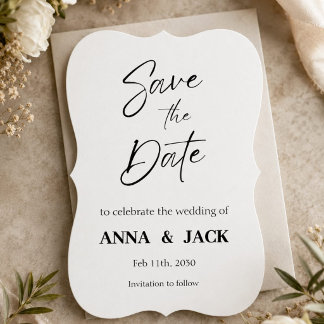 Elegante Hochzeitseinladung Save the Date Einladung