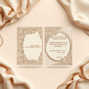"Elegante Hochzeitseinladung – Zeitlose Liebe" Feiertagskarte