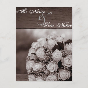 Elegante Hochzeitseinladungen 12 Einladungspostkarte