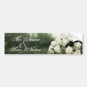 Elegante Hochzeitseinladungen Autoaufkleber