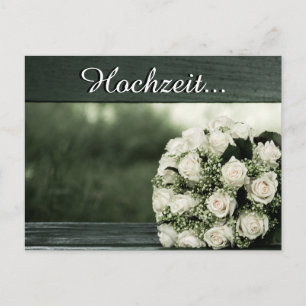 Elegante Hochzeitseinladungen Postkarte