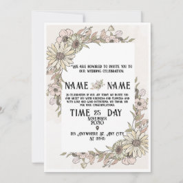 Elegante Hochzeitseinladungskarte Einladung
