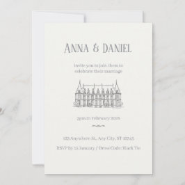 Elegante Hochzeitseinladungskarte Einladung