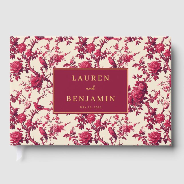 Elegante Hochzeitseinladungskarte Gästebuch (Vorderseite)