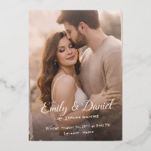 Elegante Hochzeitseinladungskarte | Romantisches P