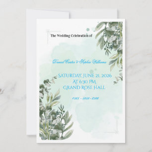 Elegante Hochzeitseinladungsvorlage R Einladung