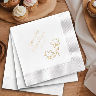 Elegante Hochzeitsempfehlung Servietten Mit Folie