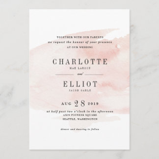 Elegante Hochzeitsfeier | Blüte Einladung