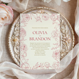 Elegante Hochzeitsfeier Einladung